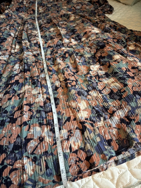 Emily Wonder Dusty Multicolor Floral Long Sleeve 3-tier Maxi Dress Size Small - Picture 10 of 12